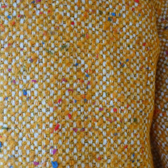 J.Crew Daphne yellow tweed coat Petite 0 0P - Picture 14 of 16